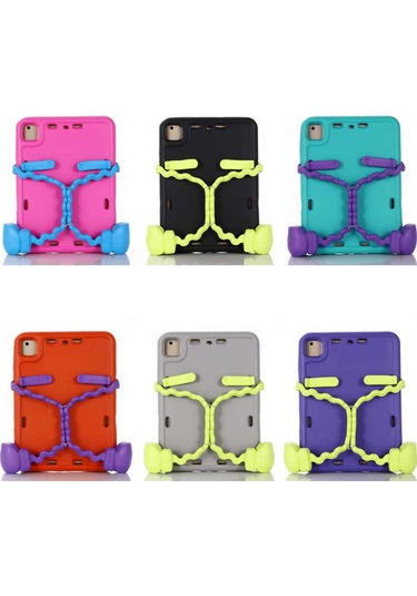 iPad Uyumlu  5 Air Zore Eva Boxer Tablet Silikon - Pembe Koyu Arka Kapak