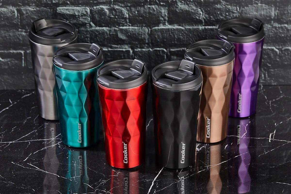 Ckr-2048 350ml.çelik Mug Termos Bardak Renkli Kahverengi