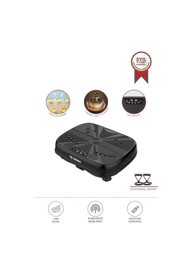 Torima Vep-1000 Siyah Yüksek Titreşimli Programlı Kumandalı Egzersiz Aleti Ve Kondisyon Aleti Siyah