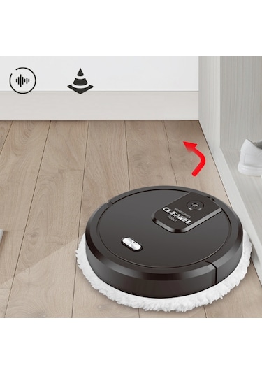 Keledi Ev Çok Fonksiyonlu Paspas Robotu Akıllı Nemlendirici Otomatik Atomizasyon Aroma Difüzör Beyaz