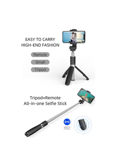 Reedark 3 Lü 1 Arada 6 Segmanlı Selfie Çubuğu Tripod Ve Gimbal Stabilizatör 27.5 İnç Android İos Uyumlu