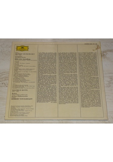 Mussorgsky - Ravel - Bolero / Herbert Von Karajan Berliner Philharmoniker - 33 Lp