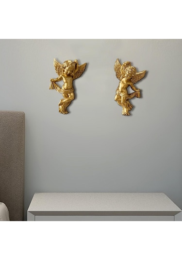 Suntek Magideal 1 Çift Melek Melek Heykeli Duvar Asılı Melek Figürü