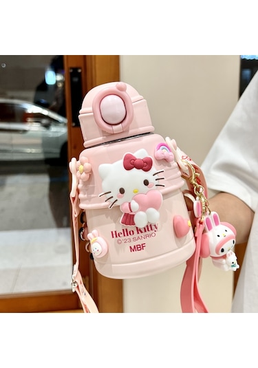 Jolıta Çocuk Termos Şişesi Kız Çocuğu Büyük Kapasiteli Su Isıtıcısı Pembe