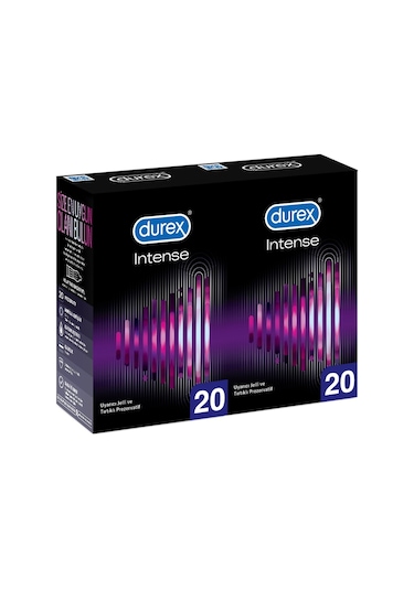 Durex Intense Uyarıcı Jelli ve Tırtıklı Prezervatif 2 x 20'li