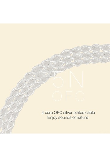 Skycity Jcally Lt4c100 5n Oksijensiz Bakır Gümüş Kaplı Kulaklık Upgrade Kablosu, Type-c, 3 Tuşlu, Hıfı Ses, 0.75/0.78/mmcx Uçları, Gümüş