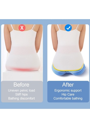 Suntek Küvet Minderi Hafif Taşınabilir Kalça Desteği İç Mavi