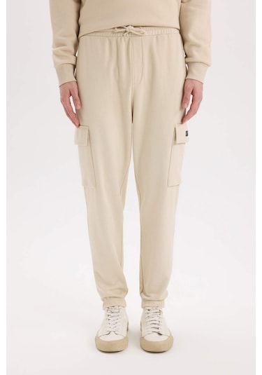DeFacto Regular Fit Jogger Eşofman Altı Basic Düz Kargo Cepli Lastikli Paça D5252AX25SPBG155