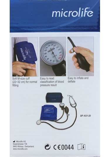 Microlife BP AG1-20 Manuel Üst Koldan Ölçer Aneroid Tansiyon Aleti