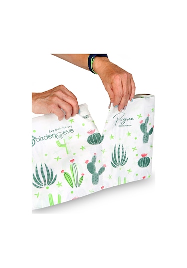 Regron Kaktüs Kullan At Sıvı Geçirmez Desenli Masa ve Aktivite Piknik Örtüsü