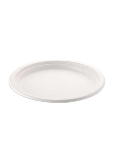 Ekolojik Karton Tabak 26 Cm - 25 Adet Beyaz