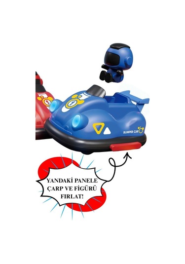 Şarjlı Işıklı 1v1 Kumandalı Oyuncak Çarpışan Oto Arabalar Çok Renkli