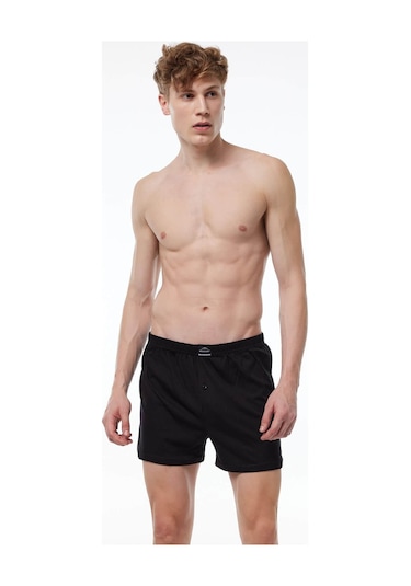 Malabadi 024 2'Li Paket Erkek Geniş Kalıp Boxer-Siyah