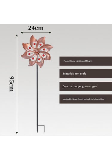 Xindoker Bahçe Ve Avlu İçin Demir Çevreci Süs Eşyası - Kırmızı Renkli 95cm Ornamental Fırça