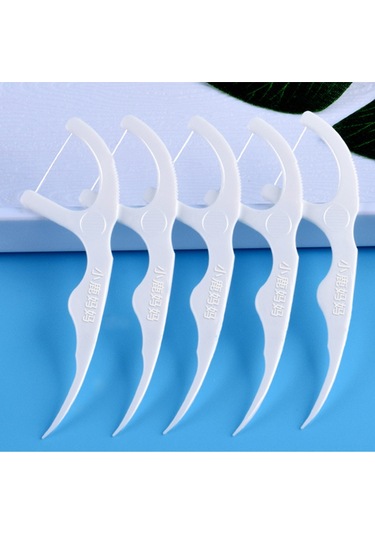 Samdoo 6 Adet Portatif Mentol Aromalı Diş İpi, 50m/adet Beyaz Paket