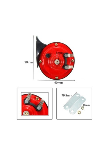 2 Adet 12 V Evrensel Çift Tonlu Korna Araba Motosiklet Hava Kornası Yüksek Sesli Elektrikli Salyangoz Kornası Su Geçirmez Korna Yüksek/düşük Ayar