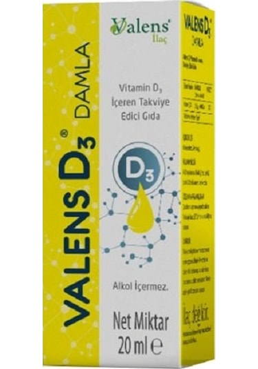 Valens D3 Damla Takviye Edici Gıda 20 ML