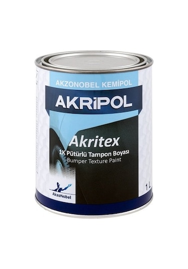 Akzonobel Kemipol Akritex 1K Pütürlü Siyah Tampon Boyası 1 Lt