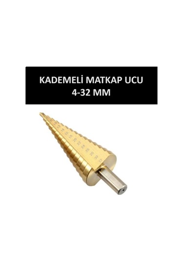 Matkap Ucu Kademeli Uç Sac Delme 4-32 Mm Matkaba Takılan Uç