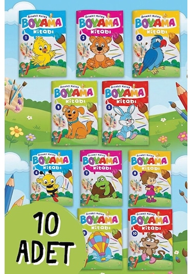 Tandem Yayınları Örnekli Kolay Boyama Kitabı (10 Kitap)