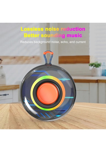 Vkemall Şeffaf Su Geçirmez Taşınabilir Bluetooth Hoparlör, Güçlü Bass, 1200mah Pil, Bluetooth 5.3, Askı Tasarımı, B1 Modeli