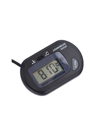 Tongxida Geniş Ekranlı Lcd Akvaryum Termometresi - Kolay Okunabilir, C/ F Geçişli, Su Geçirmez Tasarım