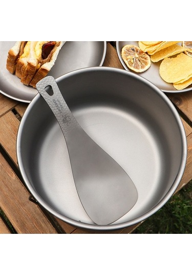 Pazly Titanyum Pirinç Kaşığı - 19.5x7cm, 73g Hafif, Dayanıklı, Çok Renkli Seçenek Çok Renkli