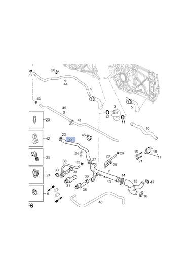 Opel Astra G 1.4-1.6 Benzinli Motor Motor Blok Su Bağlantı Hortumu Ytt Marka Y11548