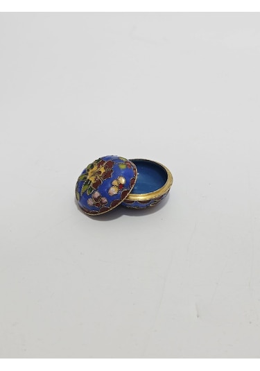 Antika Cloisonne Minyatür Kutu 3,8x2,5cm 068