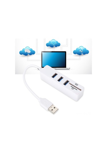 Ximistore9 Usb 2.0 Çok Fonksiyonlu Hub: Bilgisayar Usb Hubı, Mouse-klavye Desteği Ve Sd/micro Sd Kart Okuyucu 480mbps
