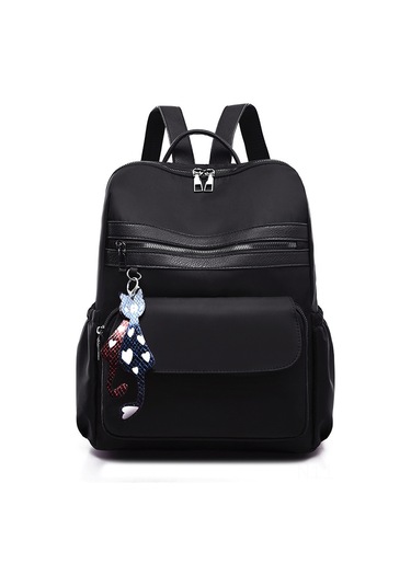 Yaozixa Siyah 2021 Yeni Model Üniversite Öğrencisi Çanta, Su Geçirmez Oxford Kumaş, Büyük Kapasite, Moda Spor Çift Omuzlu Sırt Çantası Siyah