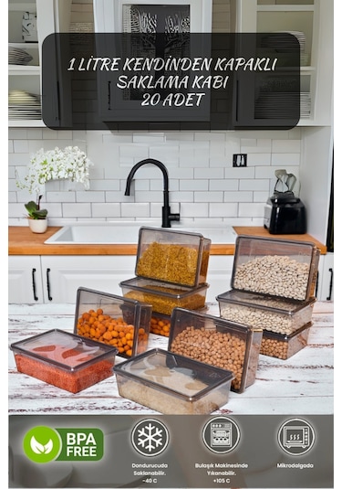 Superpup 1 L Saklama Kabı 20'li Antrasit