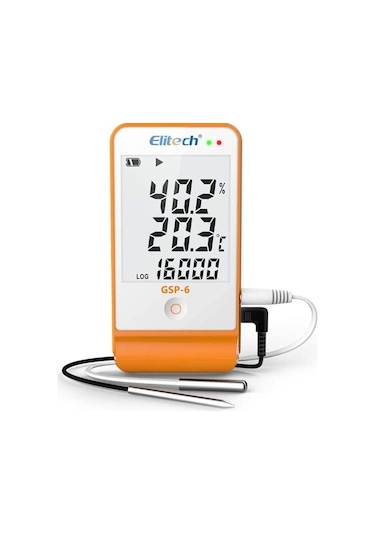 Elitech Gsp-6 Çift Kablolu Sıcaklık Ve Nem Veri Kaydedici Datalogger