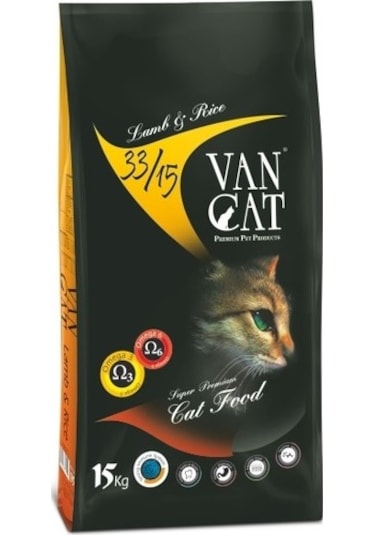 VanCat Kuzu Etli ve Pirinçli Yetişkin Kedi Maması 15 KG