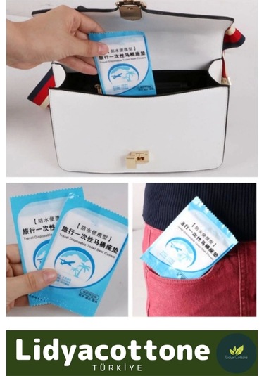 Klozet Kapak Örtüsü Pratik Kullanımlı Hijyenik Klozet Kapağı Poşeti Avm Halka Açık Tuvalet 50 Adet Çok Renkli