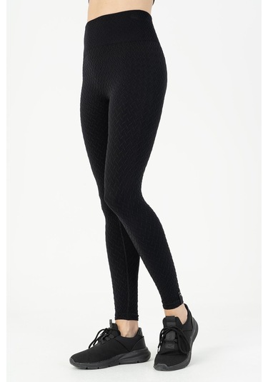 Maraton Active Slimfit Kadın Koşu Siyah Tayt 812093 SiYAH