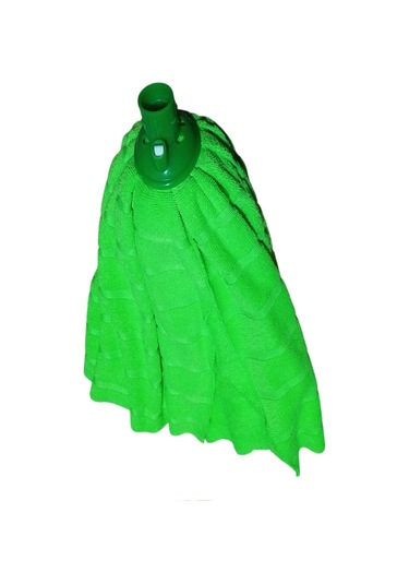 1 Adet Mop 1 Adet Ahşap Sapı İle Takım Mikrofiber Mop Paspas Yeşil