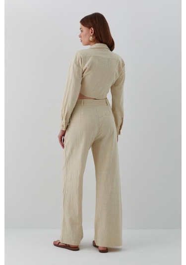 Bağlamalı Takım Bej Bej