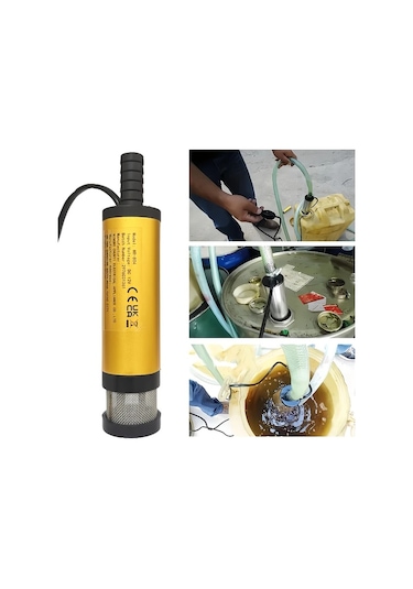 24v 38mm-altın Dc 12v 24v Su Altı Elektrikli Pompa, Dizel Ve Su İçin Uygun. Alüminyum Alaşımlı Kabuk 12l/dakika Yakıt Transfer Pompası