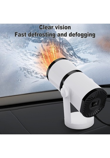 Pazly 12v/24v Araç Isıtıcı Ve Fanı - Hızlı Isıtma/soğutma, 360 Dönümlü, Taşınabilir, Düşük Gürültü