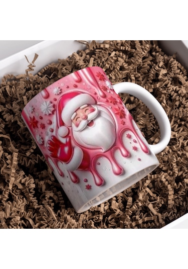 Noel Baba 3d Görsel Baskı Kupa Bardak