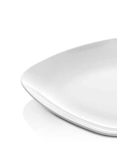 Alezy 593 Göreme Melamin Termostar Kare Servis Tabak 19 Cm Beyaz