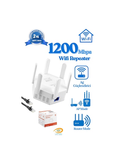 1200 Mbps Sinyal Güçlendirici Wifi Repeater