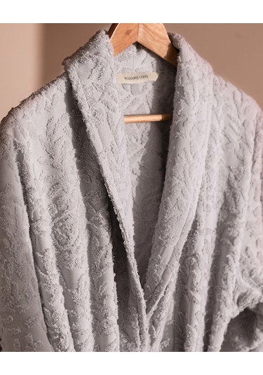 Madame Coco Roesia Şalyaka Kadın Bornoz Born0000000024gri