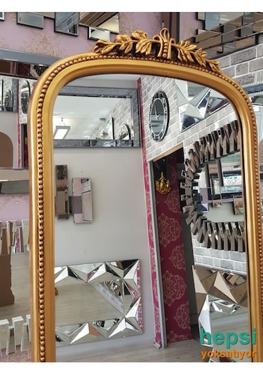 Matmazel Model Varaklı Ayaklı Boy Aynası Altın