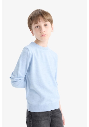 Defacto Erkek Çocuk Bisiklet Yaka Triko Kazak A4992a825wnbe475 Mavi