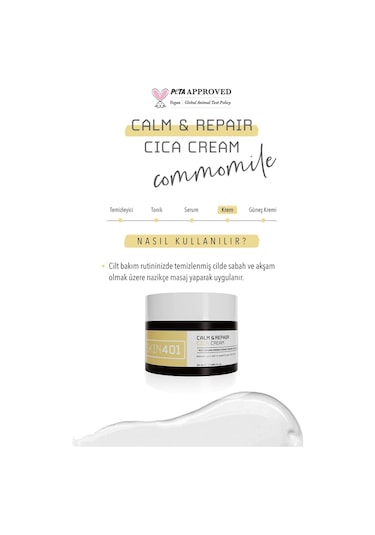 Skin401 Sakinleştirici Ve Bariyer Onarıcı Centella Krem 50ml