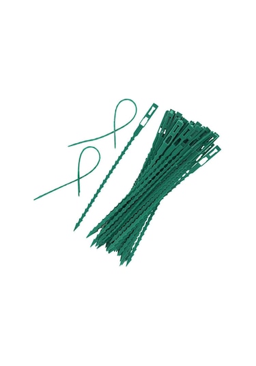 Geeksen 17cm Ayarıklı Bitki Bağlayıcı, 50 Adet/ Paket, Yeniden Kullanılabilir Plastik Zımba, Bahçe Ve Seralar İçin Bitki Sabitleyici Bağlantı Kordonu