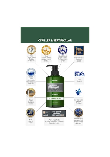 Sorunlu Saç Derisine Özel Şampuan Kundal Tea Tree & Macadamia Deep Cleansing Shampoo Baby Powder