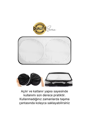 Katlanabilir Ön Cam Araba Güneşliği Uv Işık Engelleyici Isı Koruması Perde Çantalı Koruma Gölgelik